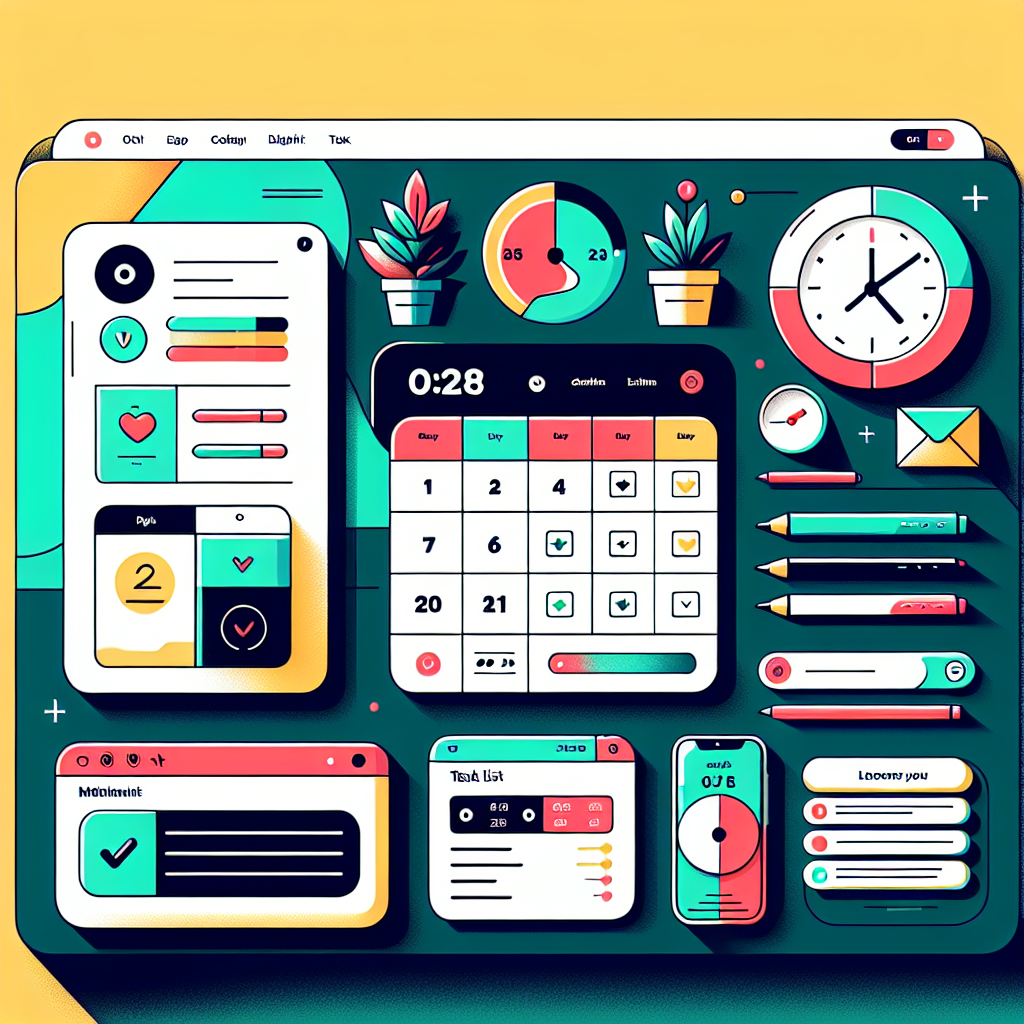A time management application interface