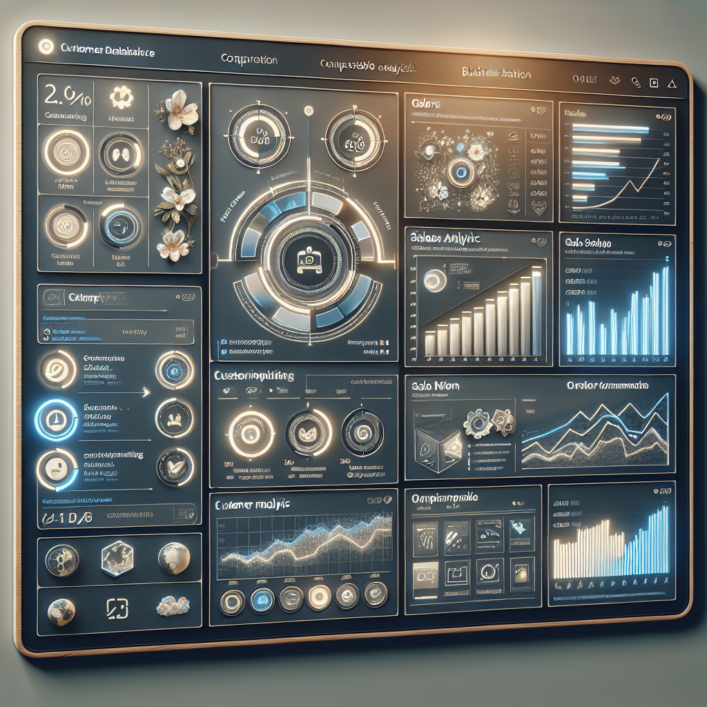 CRM system dashboard